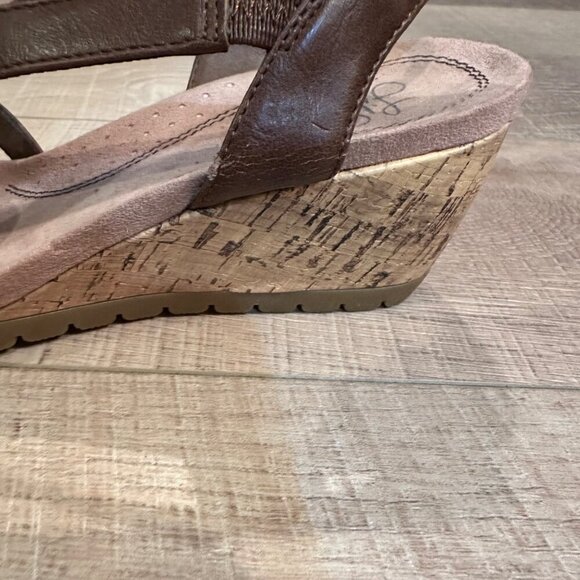 LifeStride Womens Brown Strappy Wedge Sandals 8.5M All Man-Made Materials - Picture 12 of 12